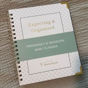 Motherhood Expecting & Organized Planner - Gold and White
